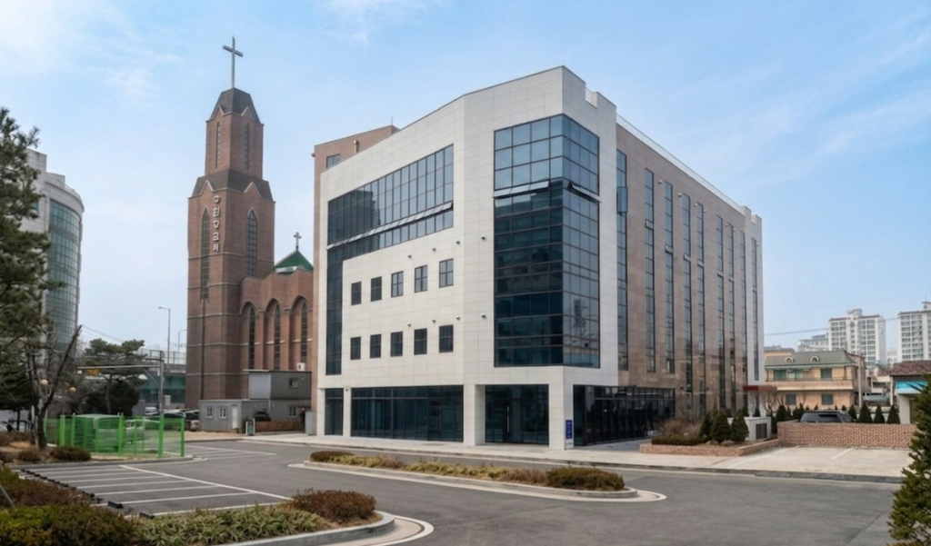 복잡한 기존 여건을 통합적으로 해소한 설계